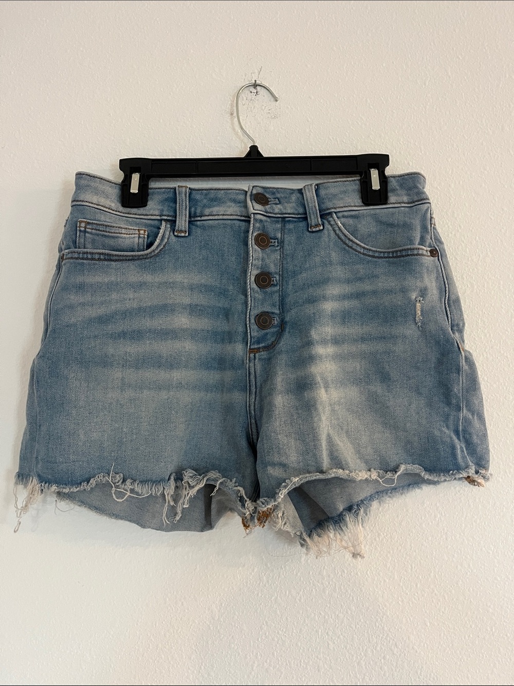 Lauren Conrad High-Waist Button-Fly Denim Shorts